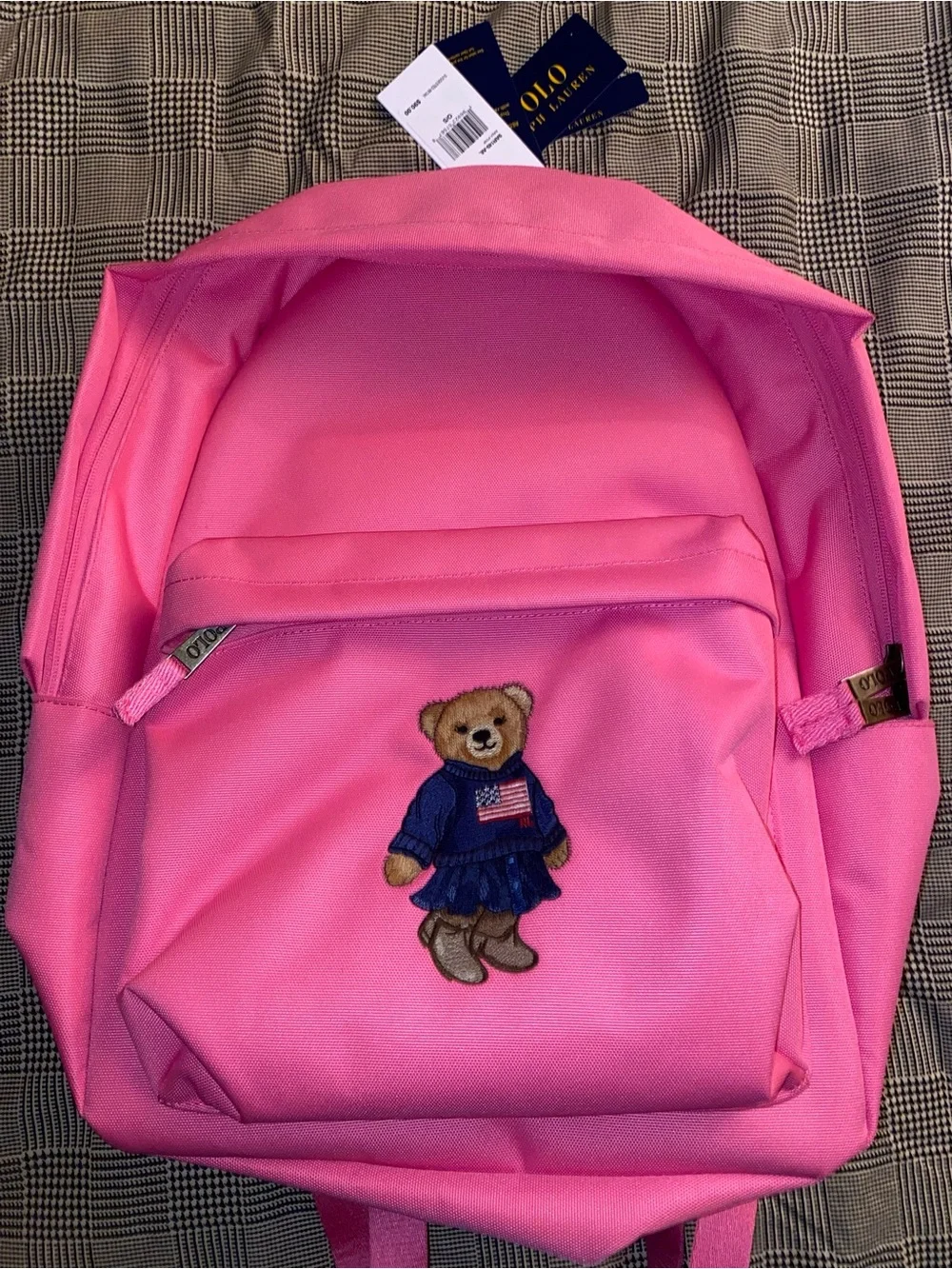 Polo by Ralph Lauren Pink Polo Bear Kids Backpack